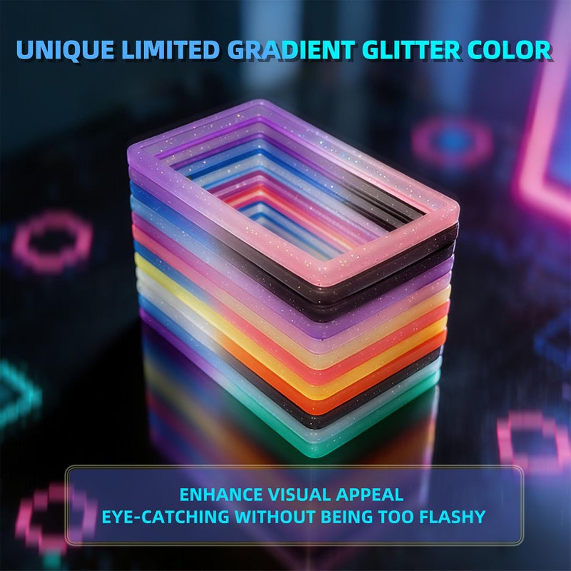 NAKIS Slab Guard for PSA Graded Cards, 12-Pack TPU Slab Protector Graded Guard Bumper Guard for PSA Graded Card Only, Gradient Color Glitter Limited Edition, 12 Color Combination 1 - Image 2