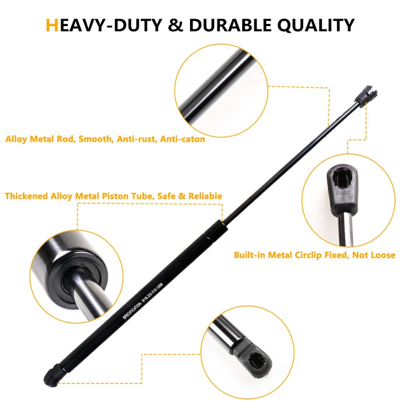 RERPRO Hood Struts Lift Support Kit for Ford Bronco Sport 2021 2022 2023 2024 2025 Accessories Front Quick Hood Lift Supports Shocks Gas Springs Prop Rod Replacements, 2 Pack Black - Image 3