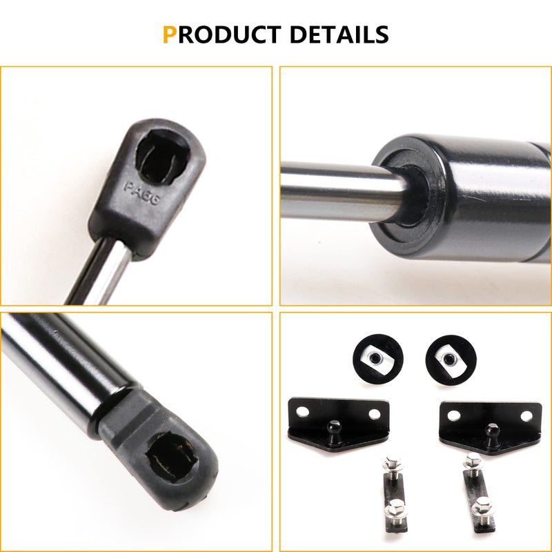 RERPRO Hood Struts Lift Support Kit for Ford Bronco Sport 2021 2022 2023 2024 2025 Accessories Front Quick Hood Lift Supports Shocks Gas Springs Prop Rod Replacements, 2 Pack Black - Image 5