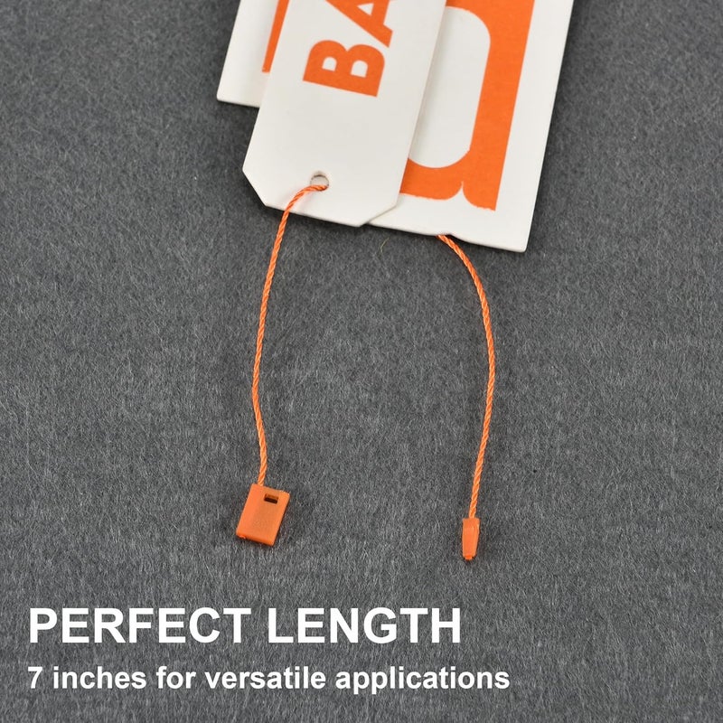 MGTECH 7 Inch 1000pcs Hang Tag Strings, Retail Price Hang Tag String Fasteners, Orange - Image 3
