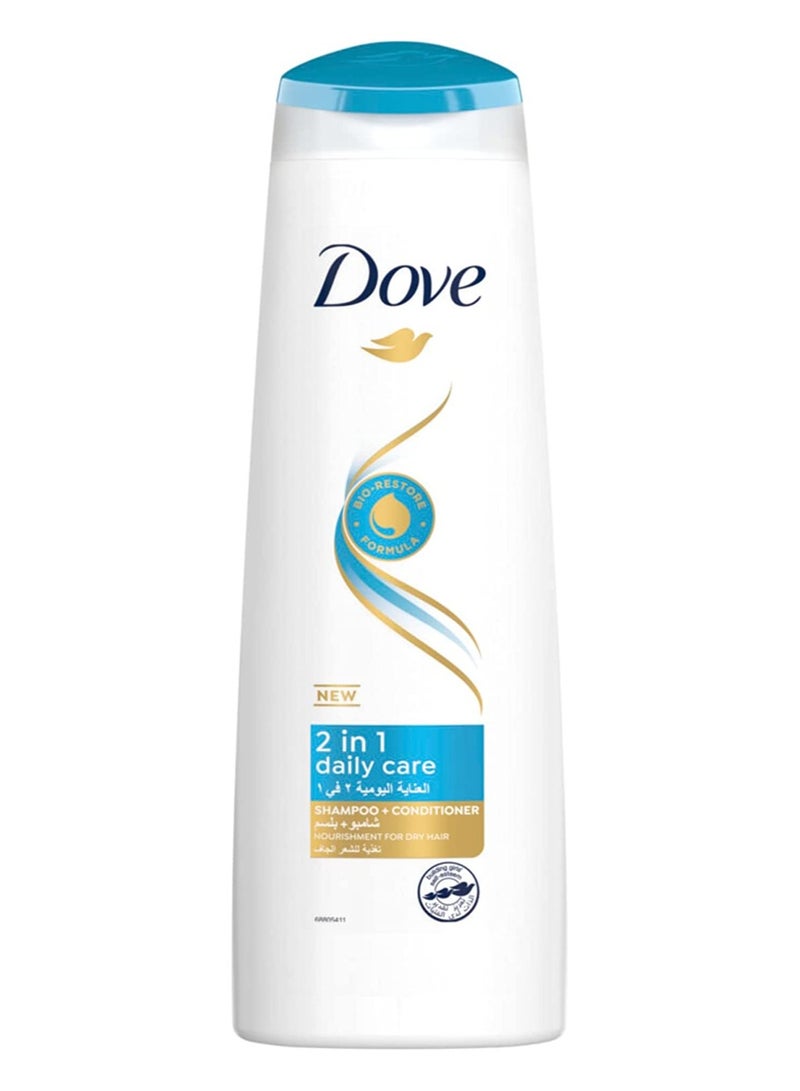 Dove Dove Shampoo And Conditioner 2 In 1 For Dry Hair Daily Care  400ml  - Image 1
