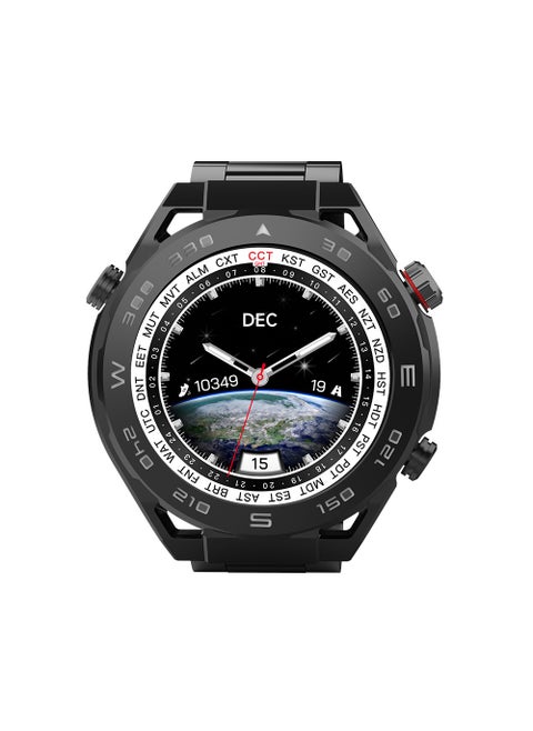 SW05 Elegance Smart Watch with Water Resistant, AMOLED Display, Motion Record, and Sleep, Heart Rate, Pressure, and Oxygen Monitoring - Black