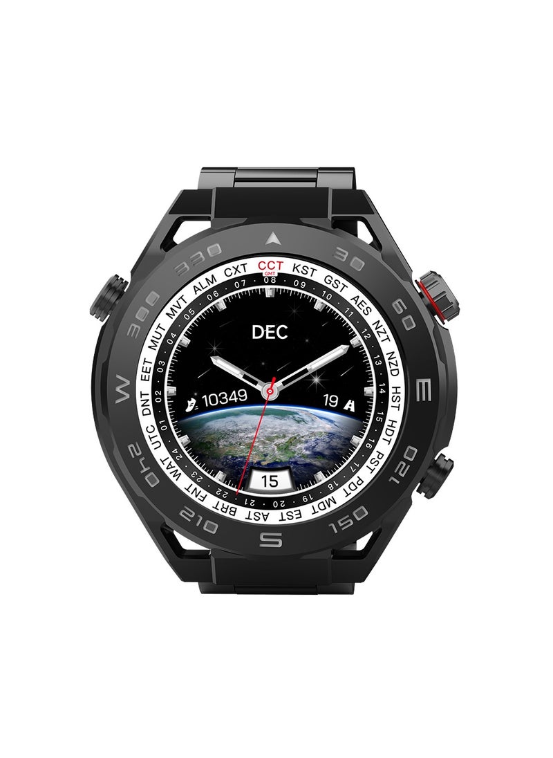 Goaltage - SW05 Elegance Smart Watch with Water Resistant, AMOLED Display, Motion Record, and Sleep, Heart Rate, Pressure, and Oxygen Monitoring - Black - Image 1