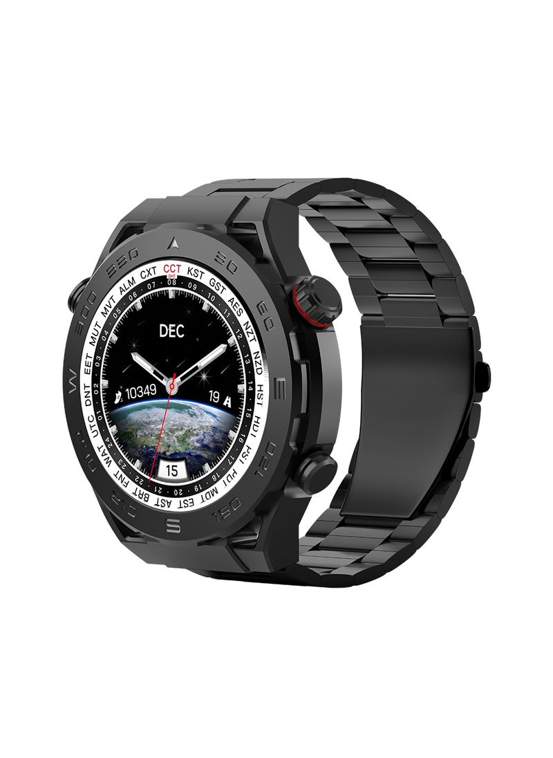 Goaltage - SW05 Elegance Smart Watch with Water Resistant, AMOLED Display, Motion Record, and Sleep, Heart Rate, Pressure, and Oxygen Monitoring - Black - Image 1