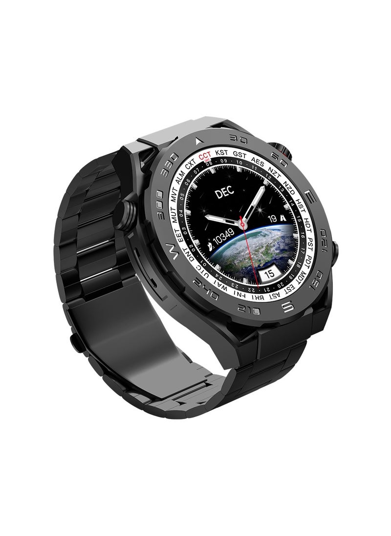 Goaltage - SW05 Elegance Smart Watch with Water Resistant, AMOLED Display, Motion Record, and Sleep, Heart Rate, Pressure, and Oxygen Monitoring - Black - Image 1