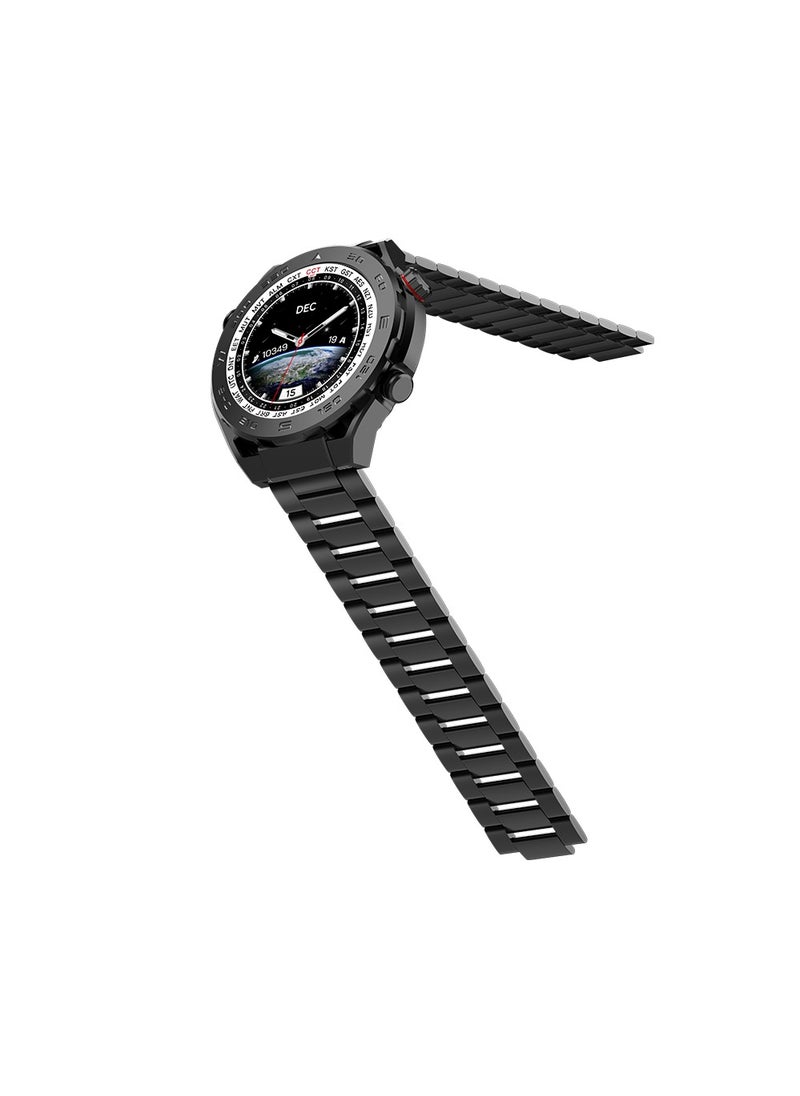 Goaltage - SW05 Elegance Smart Watch with Water Resistant, AMOLED Display, Motion Record, and Sleep, Heart Rate, Pressure, and Oxygen Monitoring - Black - Image 1