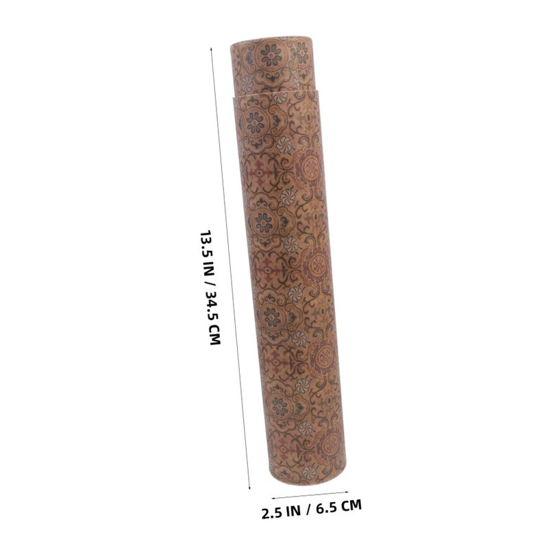 Extendable Art Tube Storage Box Floral Design Calligraphy Poster Holder Assorted Colors - Image 3