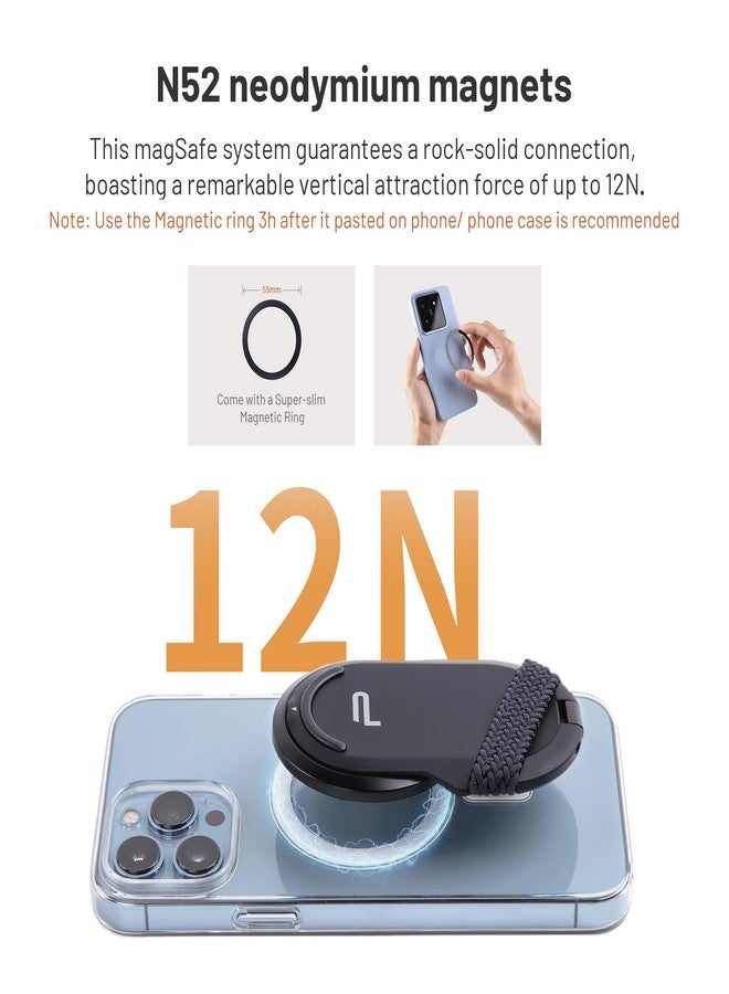 PGYTECH MagFlex Phone Stand, N52 Aluminum Alloy Magsafe Phone Photography Grip Fit for iPhone 17/16/15/14/13 Series with Magnetic Ring for Android - Image 3
