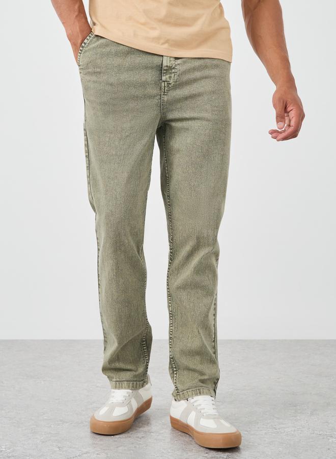 ستايلي جينز ستايلي بخصر متوسط وقصة جوجر مع رباط - Image 1