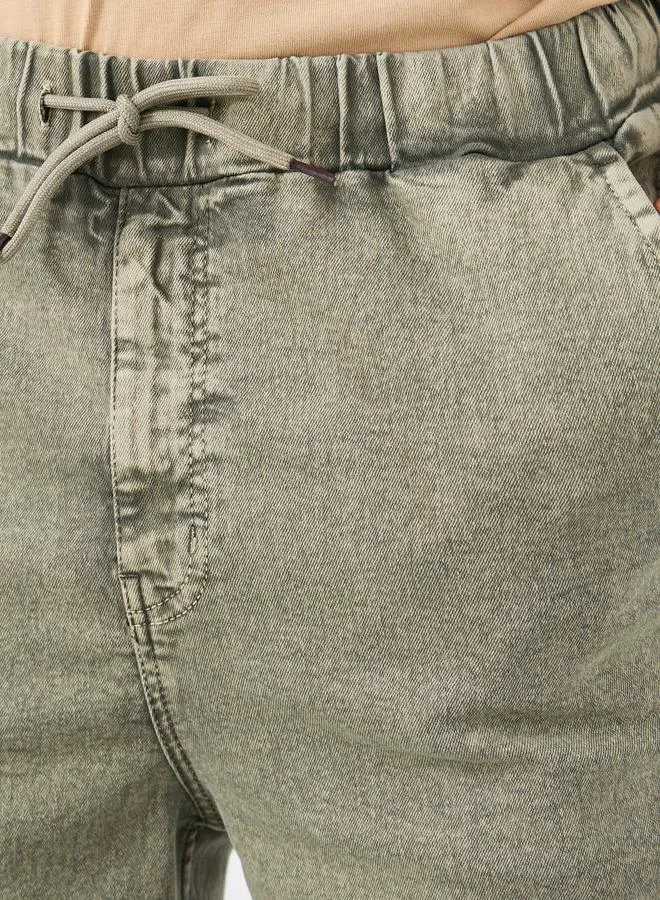 Styli Styli Mid Rise Jogger Fit Jeans with Drawstring