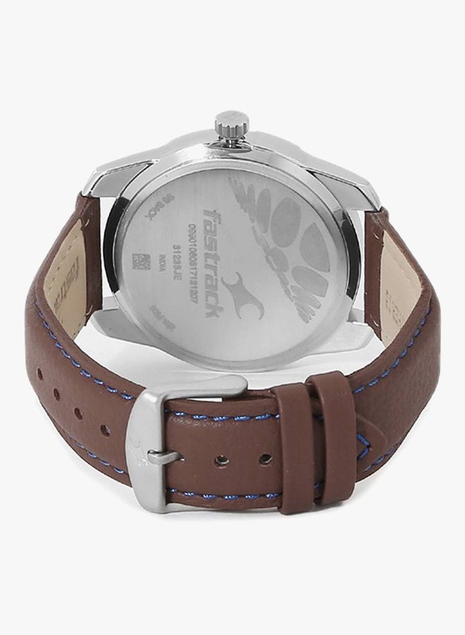 fastrack Men Leather Analog Watch 3123SL04 - Image 2