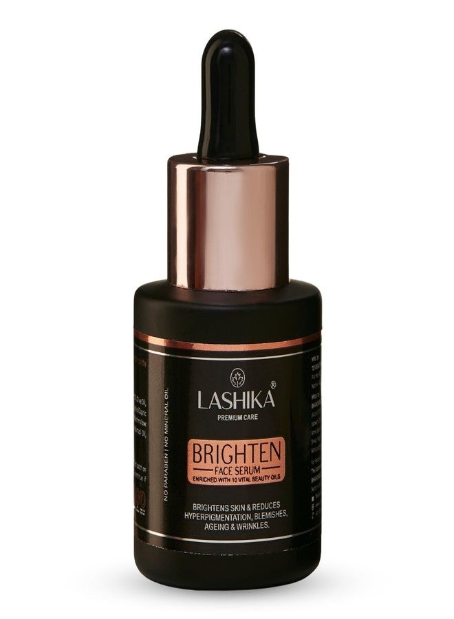 Lashika Brighten Face Serum with Kumkumadi Oil, Almond Oil & Argan Oil | Dark Spot Reduction | Anti-Aging | All Skin Types | Natural Skincare | 15ml - Image 1
