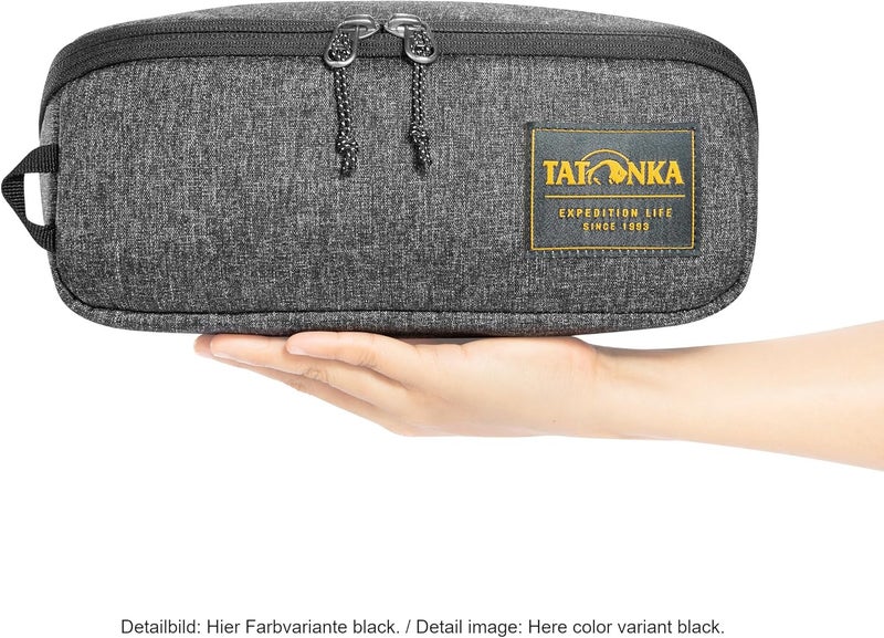 Tatonka Kulturbeutel Square Zip Pouch M (2L) - Aufklappbare Waschtasche mit 2 Reißverschluss-Netztaschen PFC/PFAS-frei - 10 x 25 x 9 cm, Tango Red, 10 x 25 x 9 cm, Hinged Wash Bag - Image 5