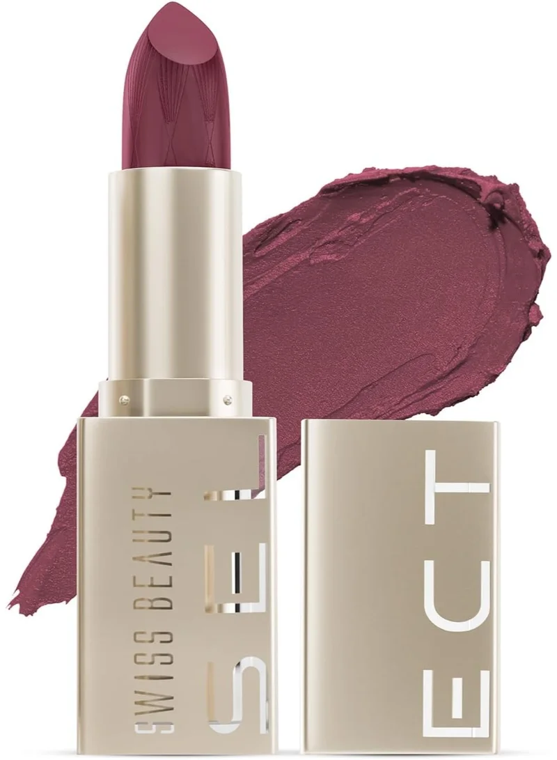 Swiss Beauty Swiss Beauty Select Crème Touch Hydrating Lipstick | With Vitamin E and Tea Tree Oil | High -shine finish | shade- Classic Nude, 4g |