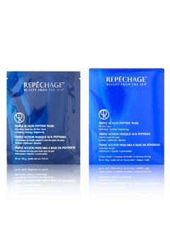 Repechage Triple Action Peptide Mask For All Skin Types Hydrating Firming Brightening 5 Saturated Paper Sheet Masks 