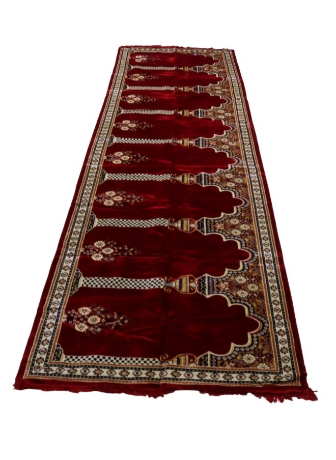 سمارت هوم - سجادة صلاه كبيرة  8 أشخاص مبطنة/شرشف صلاة تركي مايكروفايبر 420X120 سم - Image 1