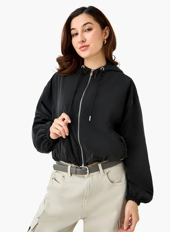 Lee Cooper Lee Cooper Cropped Veronica Jacket with Hood