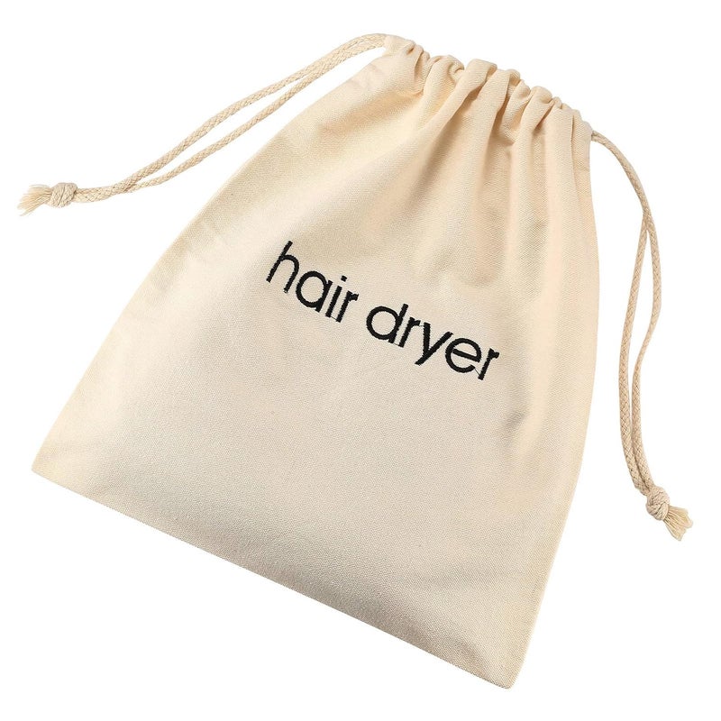 Hair Dryer Bags Drawstring Bag Container Hairdryer Bag for travel bathroom White