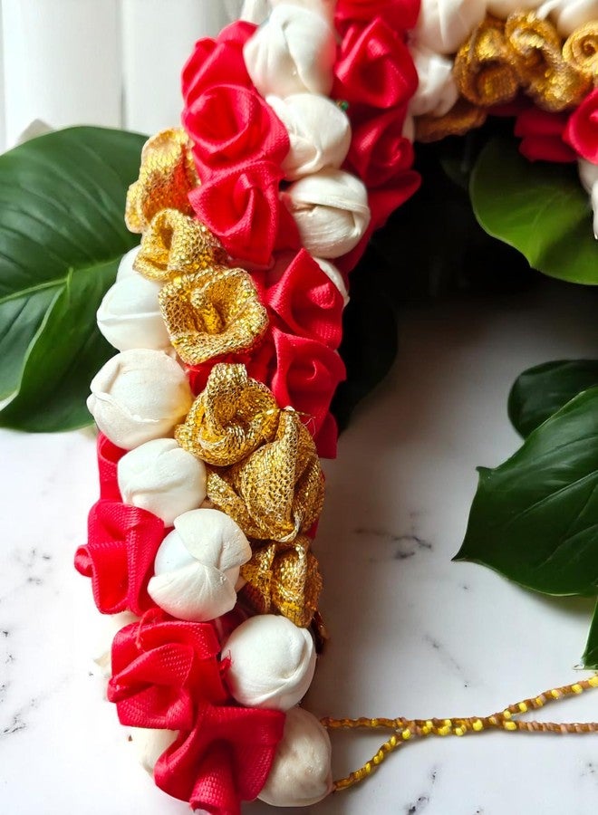 Chanderkash1PC Artificial Mogra Gajra for Hair Bun - Traditional Jasmine Gajra Scrunchie - Elegant Floral Hair Accessory for Women & Girls - Ideal for Weddings - Image 5