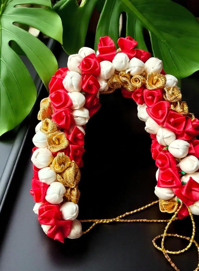 Chanderkash1PC Artificial Mogra Gajra for Hair Bun - Traditional Jasmine Gajra Scrunchie - Elegant Floral Hair Accessory for Women & Girls - Ideal for Weddings - Image 3