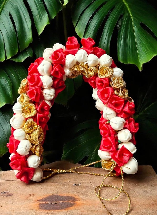 Chanderkash1PC Artificial Mogra Gajra for Hair Bun - Traditional Jasmine Gajra Scrunchie - Elegant Floral Hair Accessory for Women & Girls - Ideal for Weddings - Image 4