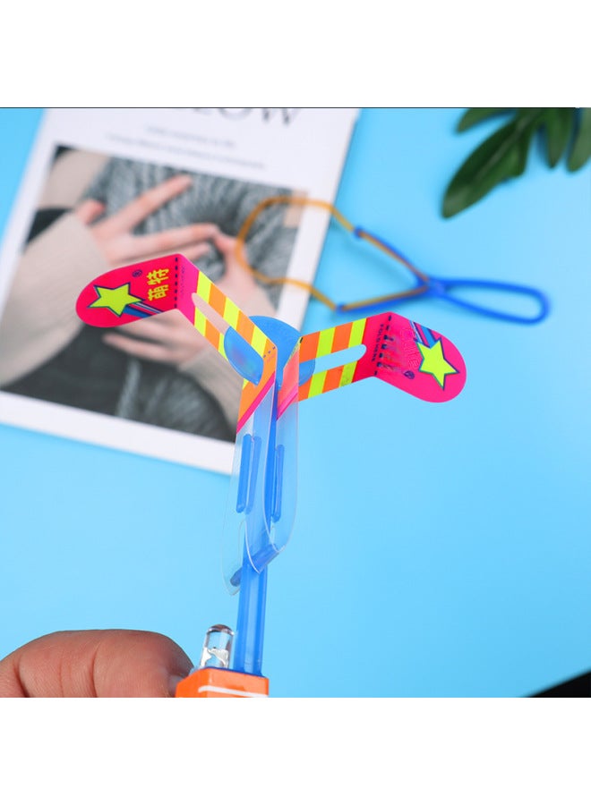 Glowing Bamboo Dragonfly Stall Toy Night Market Rocket Flashing Slingshot Arrow Glowing Toy Fun Play For Kids-Color:Meng Extra-large Blue Arrow Light (upgraded) - Image 3