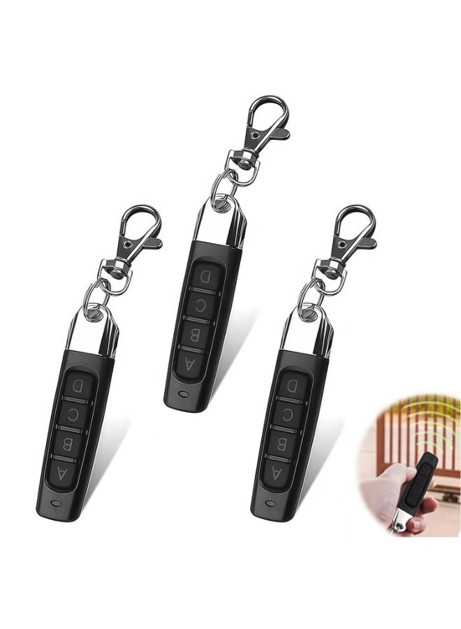 3-Pack Garage Door Remote Control with Keychain, 433MHz Gate Remote Duplicator, Automatic Copy – Compatible with Most Rolling Code Openers - Image 1