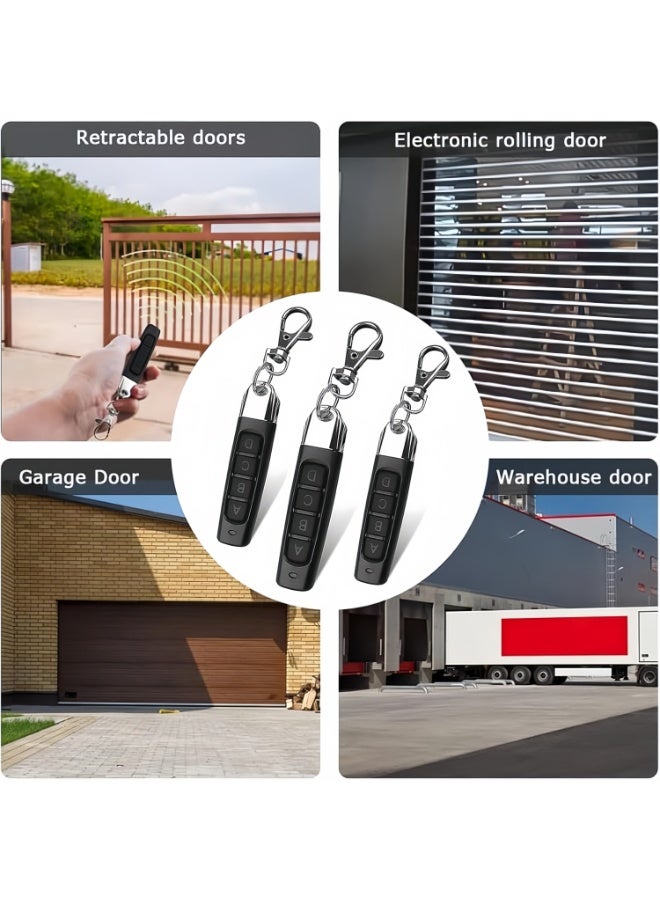 3-Pack Garage Door Remote Control with Keychain, 433MHz Gate Remote Duplicator, Automatic Copy – Compatible with Most Rolling Code Openers - Image 2