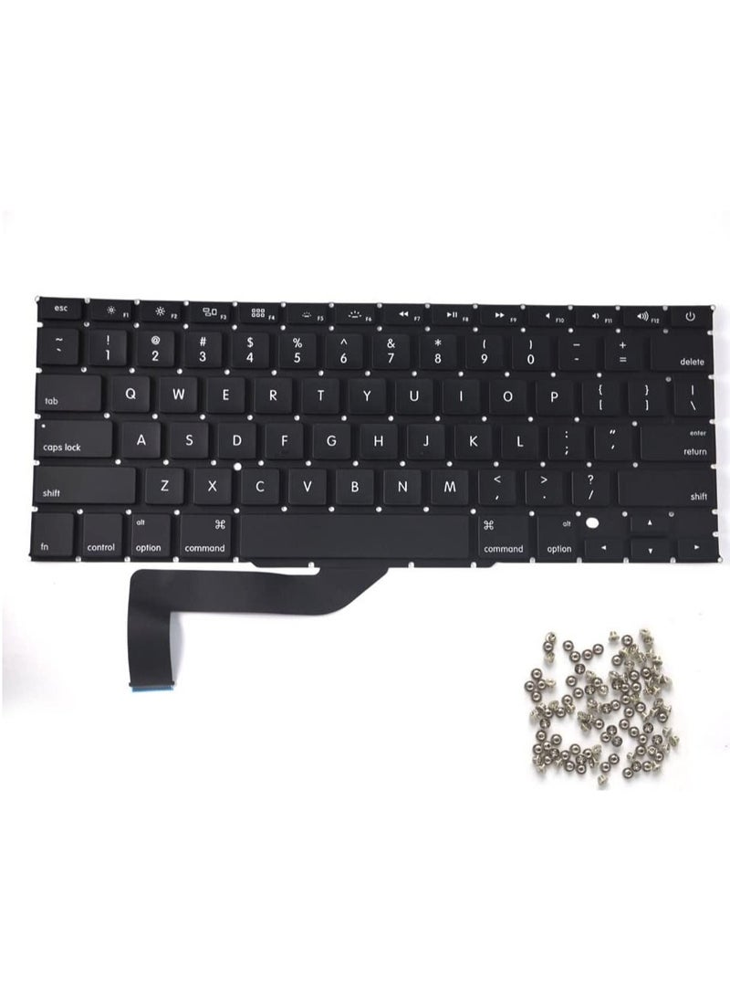 MM - Keyboard US  ARABIC  ENGLISH  MacBook Pro 15-Inch A1398 2013-2015 Retina MC975LL/A MC976LL/A MGXA2LL/A MGXC2LL/A MD831LL/A ME665LL/A ME664LL/A with 80 PCE Screws - Image 1