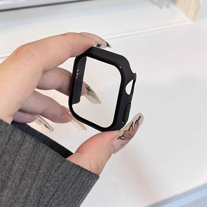 غطاء حماية صلب للكمبيوتر مع حزام سيليكون مغناطيسي لساعة Apple Watch مقاس 41 مم للسلسلة 9 و8 و7 - Image 4