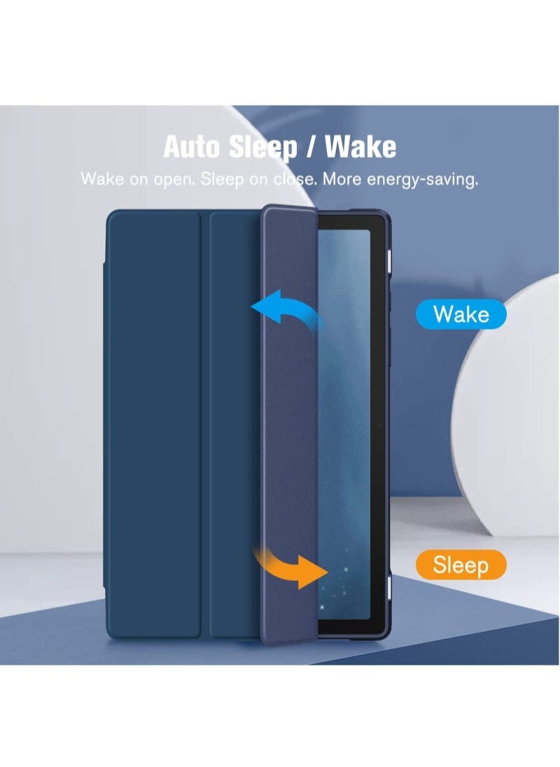 Protective Cover Suitable for Samsung Galaxy Tab A8 10.5 Inch 2022 Model (Sm-X200 X205 X207) Clear Transparent Back Shockproof Shell with Automatic Wake up Sleep Function