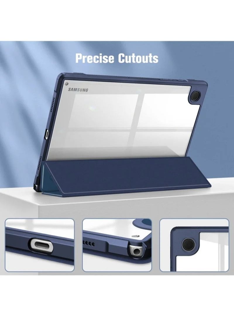 Protective Cover Suitable for Samsung Galaxy Tab A8 10.5 Inch 2022 Model (Sm-X200 X205 X207) Clear Transparent Back Shockproof Shell with Automatic Wake up Sleep Function
