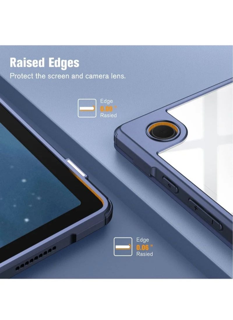 Protective Cover Suitable for Samsung Galaxy Tab A8 10.5 Inch 2022 Model (Sm-X200 X205 X207) Clear Transparent Back Shockproof Shell with Automatic Wake up Sleep Function