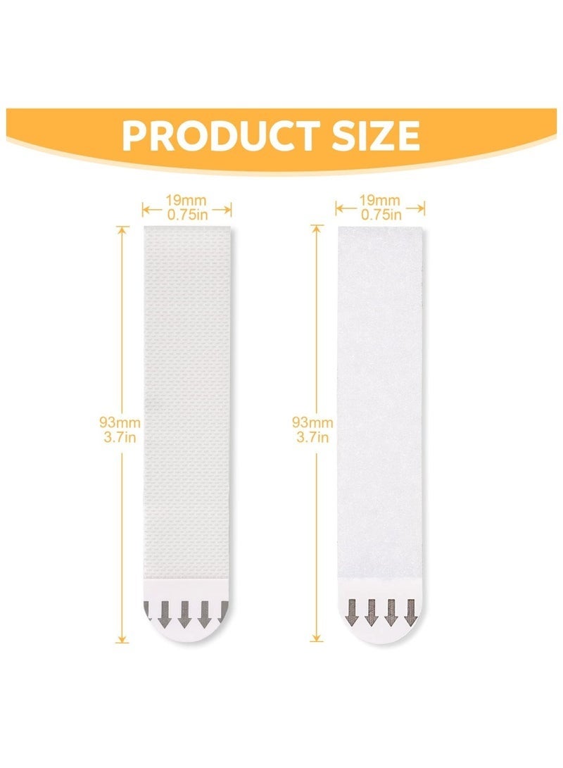 شرائط تعليق الصور شديدة التحمل، شماعات صور لاصقة للجدران، تعليق الصور بدون مسامير، شرائط ملصقات لاصقة قابلة لإعادة التعبئة خالية من التلف لشرائط تثبيت الإطار من الميكاكوز، 24 زوجًا (48 شريطًا)، ابيض - Image 2