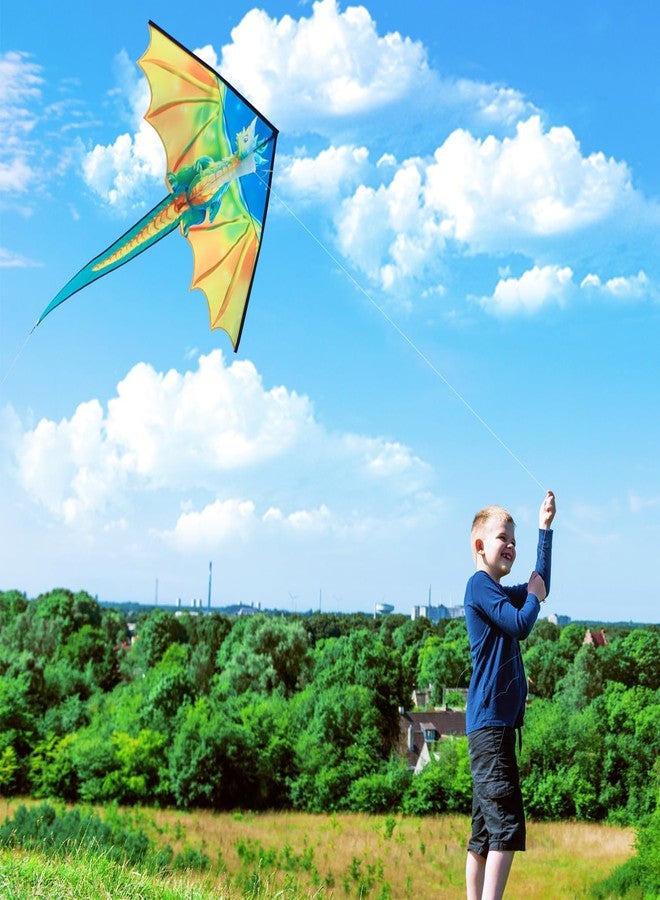 Xida Kite Xida Dragon Kite Easy to Fly Kites for Kids and Adults, Beginner Kite for Boys and Girls, Kite Handle and String Included, Easy Assembly Beach Kite for All Ages - Image 5