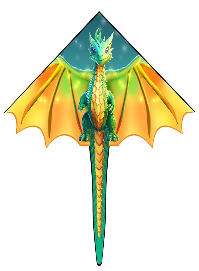 Xida Kite Xida Dragon Kite Easy to Fly Kites for Kids and Adults, Beginner Kite for Boys and Girls, Kite Handle and String Included, Easy Assembly Beach Kite for All Ages - Image 2