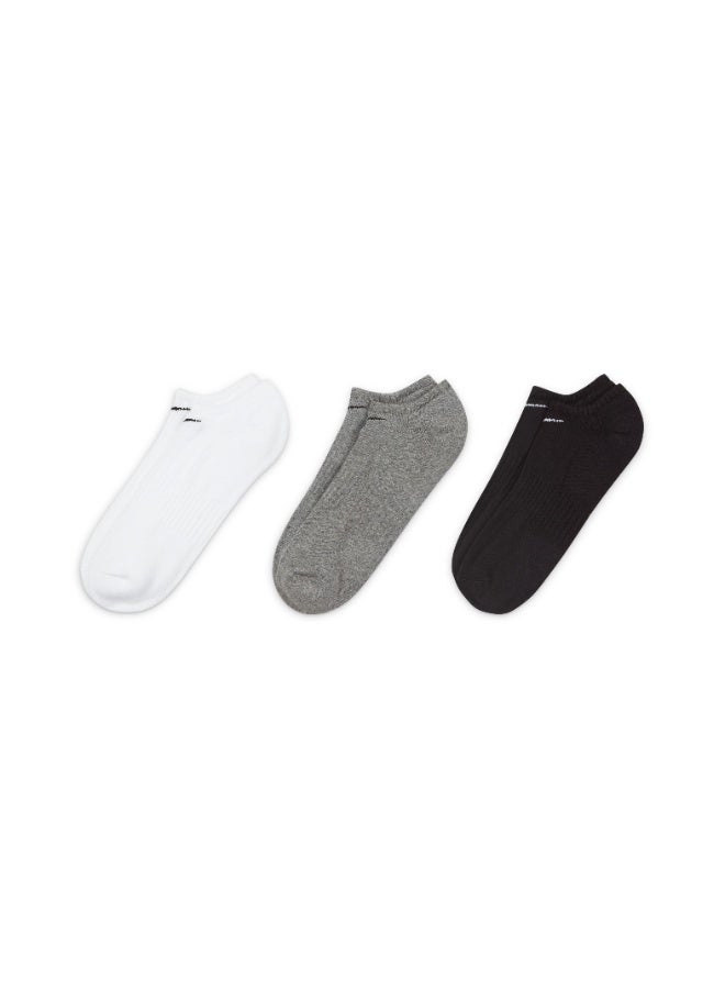 Nike Unisex Nike Everyday Cushioned No-Show Socks 3-Pair - Image 5