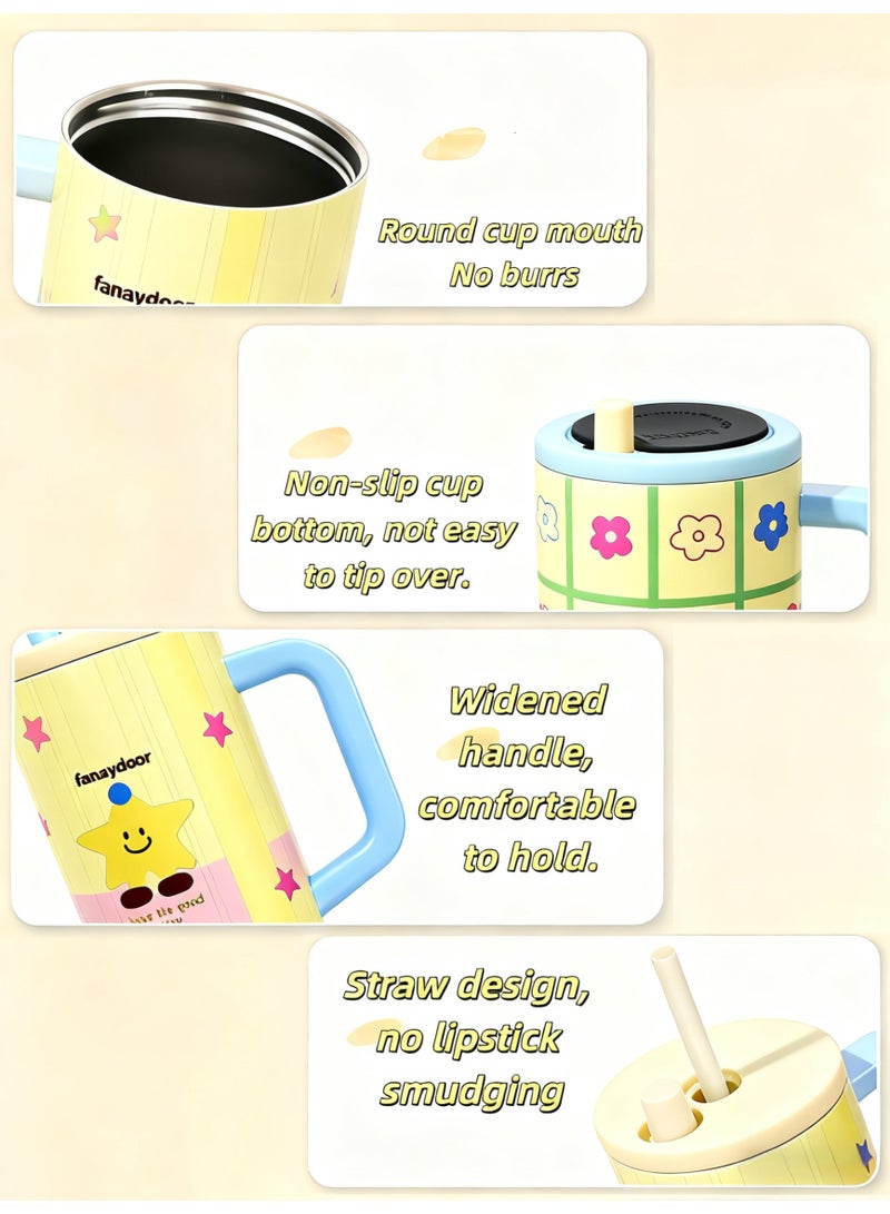 XiuWoo Water Cup，Stainless Steel Vacuum Insulated Tumbler with Lid and Straw for Water,Large-capacity insulated water bottle,with high aesthetic appearance, dual-purpose for keeping cold and hot，Iced Tea or Coffee, Smoothie and More，suitable as a gift for boys and girls（710ml） - Image 3