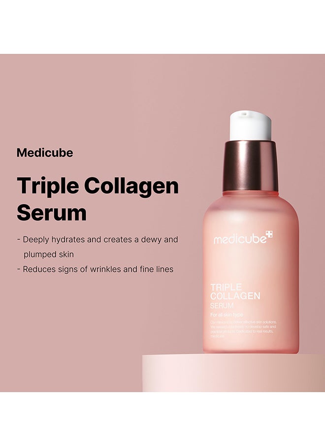 Medicube Triple Collagen Serum Nourish dull skin with Triple Collagen Complex - A lightweight serum with Niacinamide and Hyaluronic Acid - Korean Skincare  - Image 2