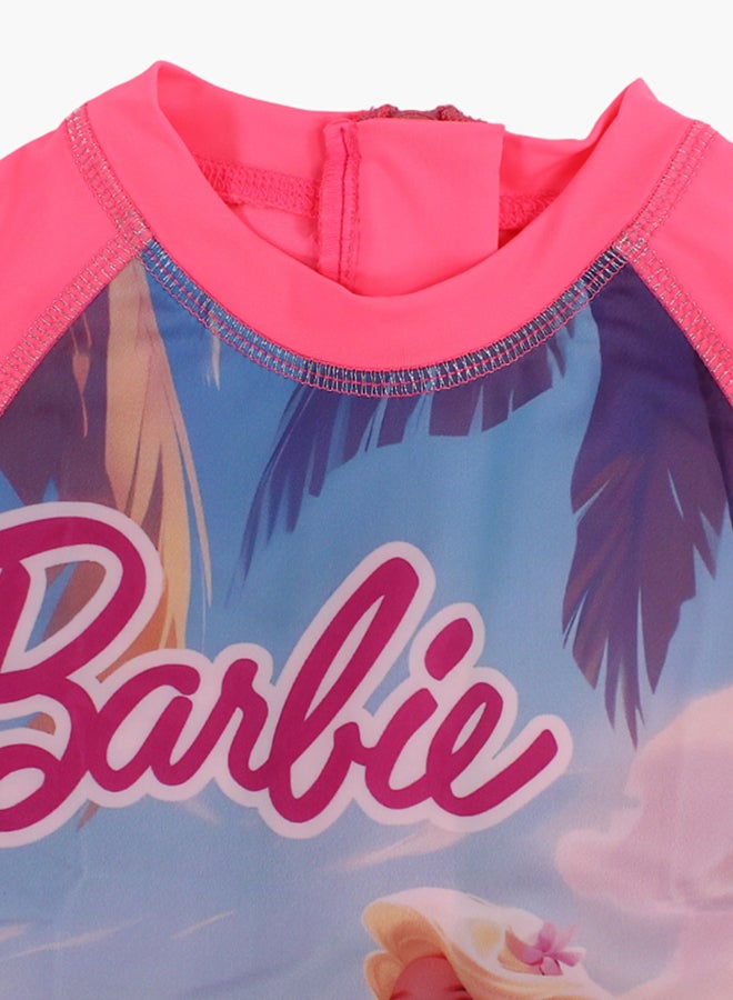 I.Wear I.Wear Girls Overall Swimsuit – Pink with Barbie Print - Image 3