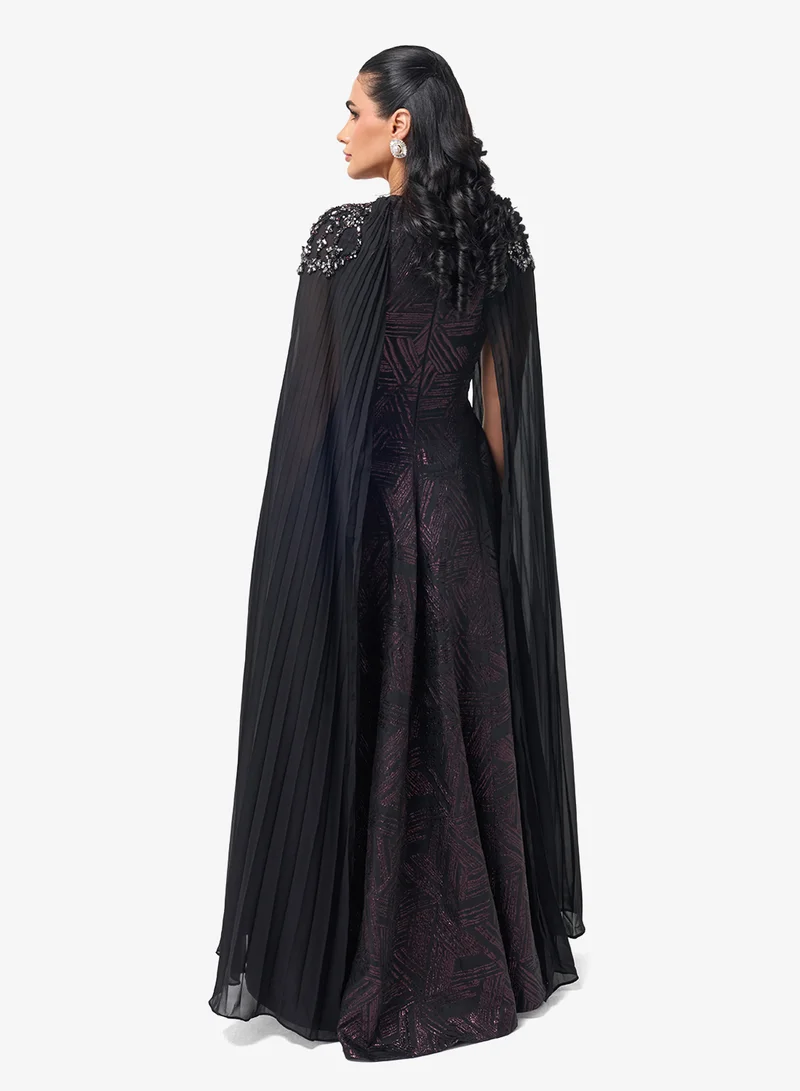 ثريدز باي اجوني فستان ميدي بأكمام كاب مزينة