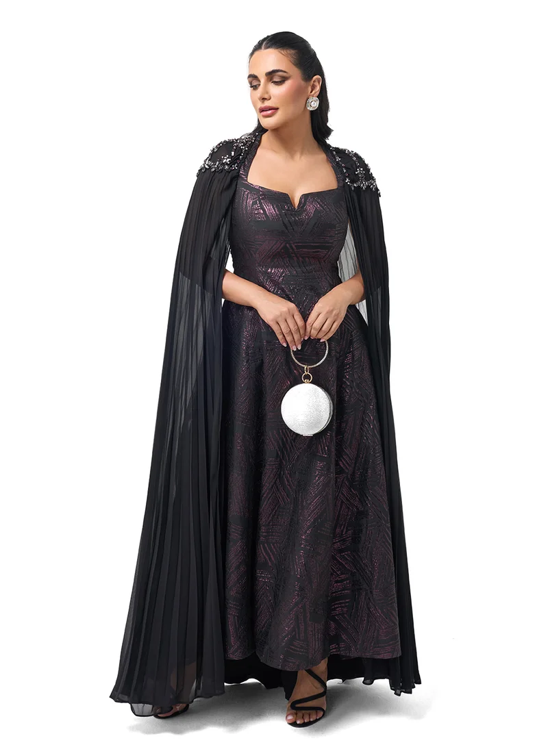 ثريدز باي اجوني فستان ميدي بأكمام كاب مزينة