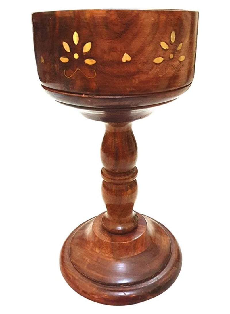 QUESERA مبخرة خشبية بني 12 x 13 x 23 سم - Image 3