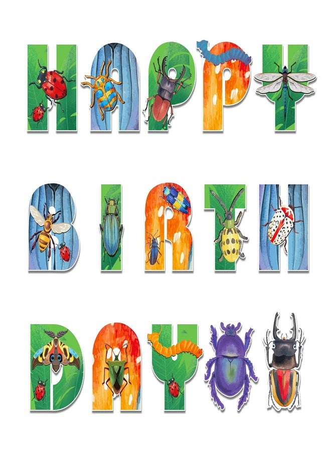 BHNACIER Insects Bugs Birthday Banner Bugs Happy Birthday Banner Insects Bug Party Banners Bug Theme Party Supplies Birthday Sign for Insect Themed Party Decorations - Image 4