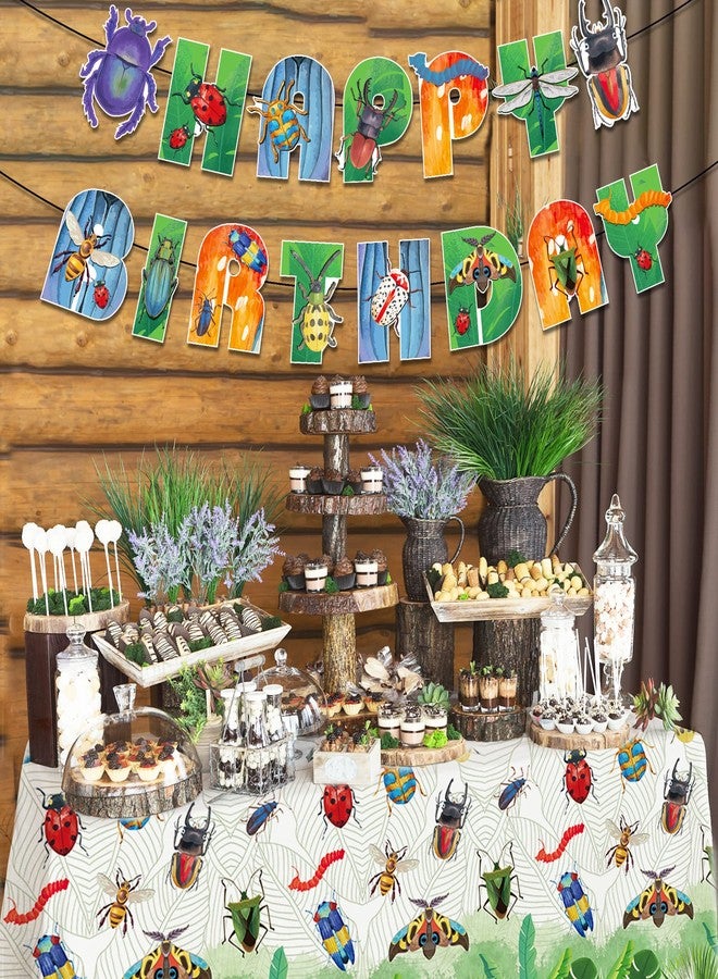 BHNACIER Insects Bugs Birthday Banner Bugs Happy Birthday Banner Insects Bug Party Banners Bug Theme Party Supplies Birthday Sign for Insect Themed Party Decorations - Image 5