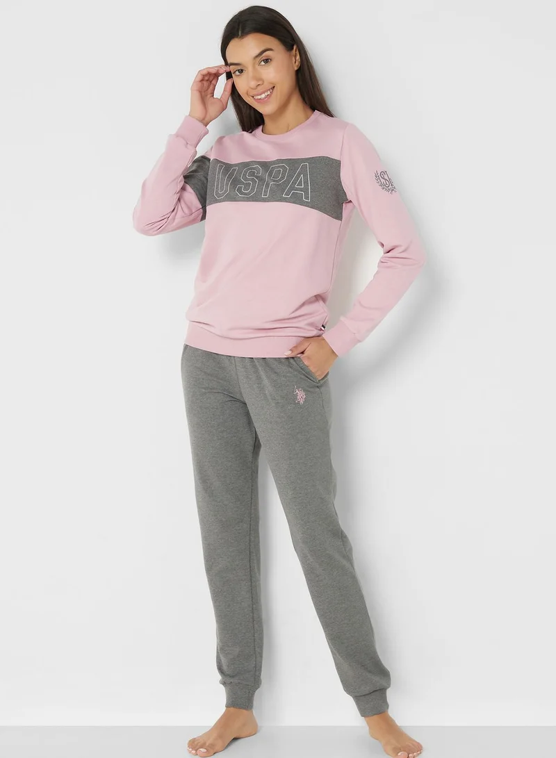 U.S. Polo Assn. High Waist Logo Pyjama Set