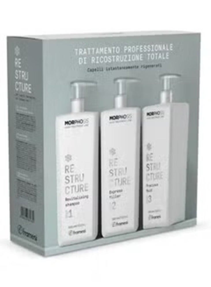 Morphosis Professional Complete Hair Reconstruction Treatment Set 3x1000 ml - Image 2