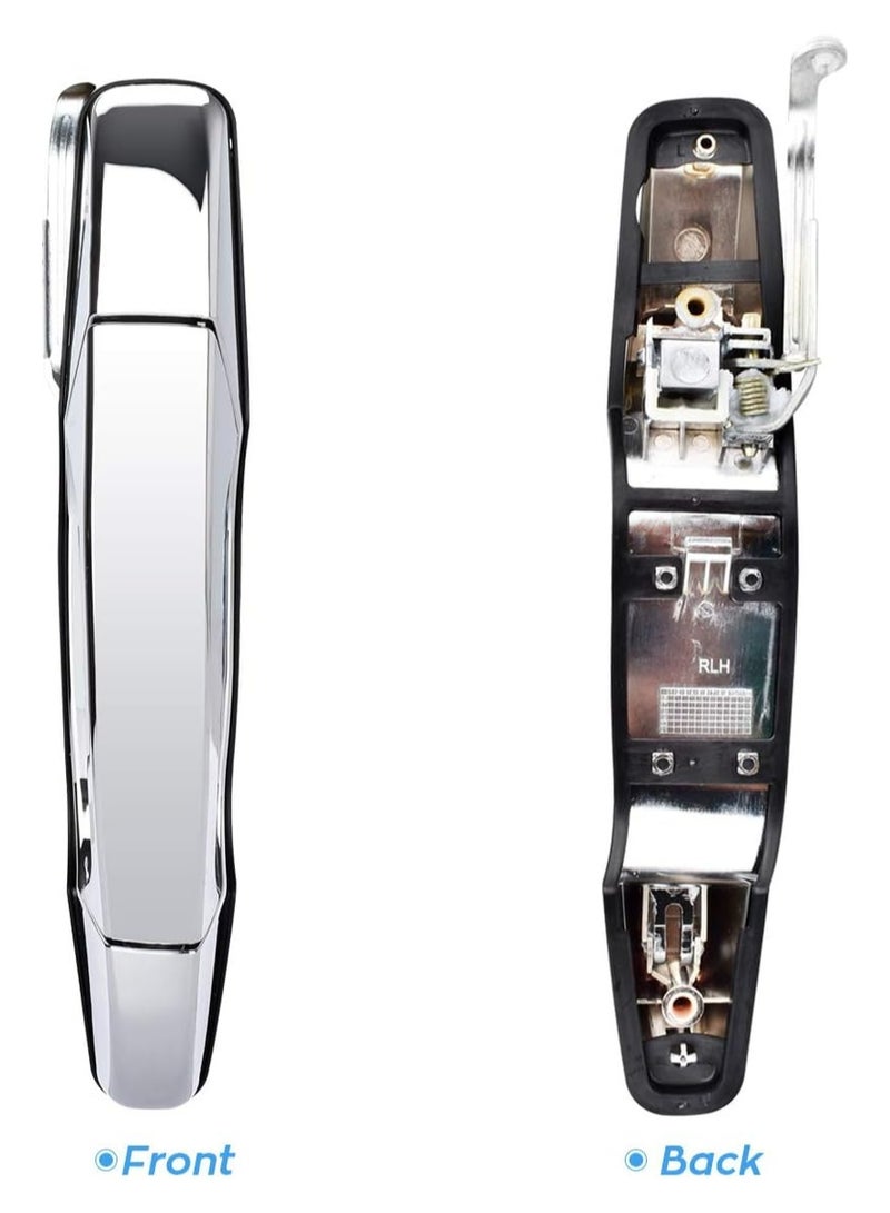 TLAXCA 4 قطع مقابض باب خارجية أمامية وخلفية للسائق والراكب بديلة لسيارة كاديلاك إسكاليد وشيفروليه سيلفرادو وجي إم سي سييرا يوكون وبيك أب وسيارة رياضية متعددة الاستخدامات 2007 2008 2009 2010 2011 2012 2013 - Image 2