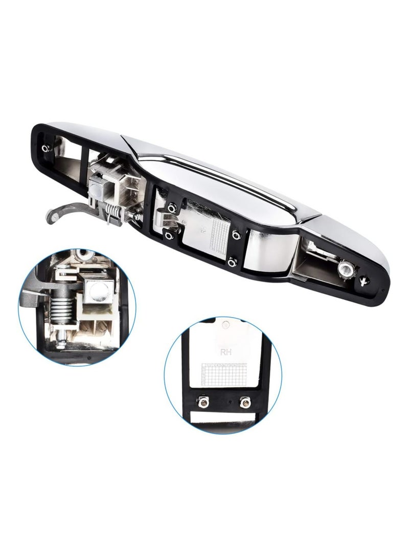 TLAXCA 4 قطع مقابض باب خارجية أمامية وخلفية للسائق والراكب بديلة لسيارة كاديلاك إسكاليد وشيفروليه سيلفرادو وجي إم سي سييرا يوكون وبيك أب وسيارة رياضية متعددة الاستخدامات 2007 2008 2009 2010 2011 2012 2013 - Image 3