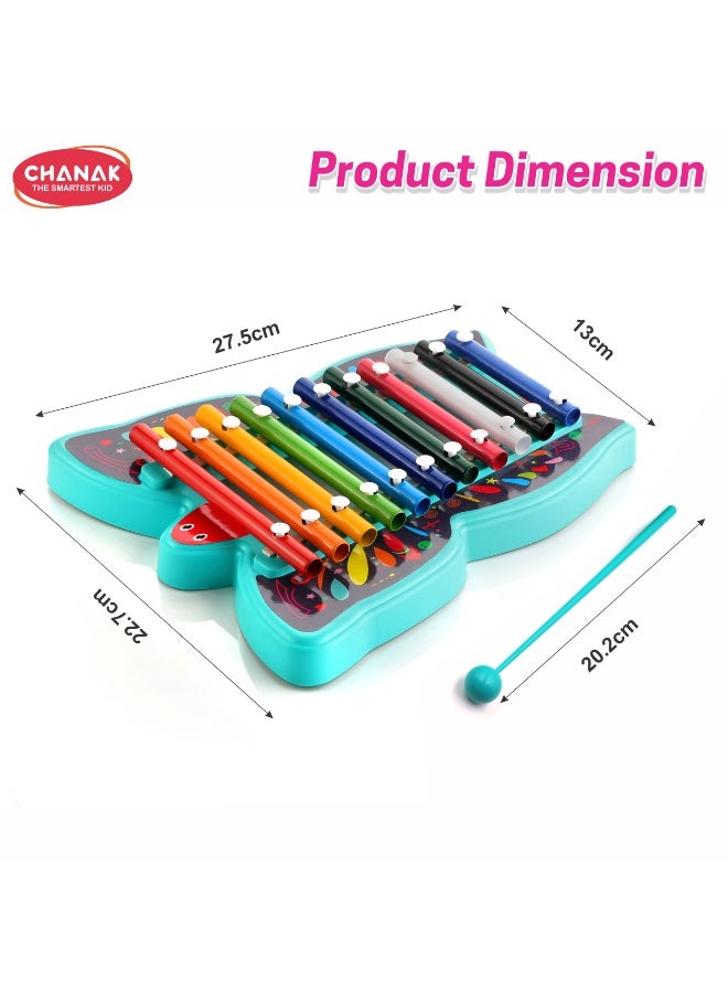 Chanak Musical Butterfly Xylophone Toy, Plastic Butterfly Xylophone for Kids, Musical Butterfly Xylophone for Kids, Non-Toxic Suitable for Kids Above 3 Years (Color As Per Availability) - Image 4